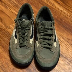 Vans Men's Olive and Black Sneakers